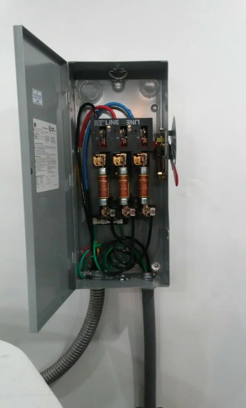 Three-phase disconnect switch installed for Electrical Wiring & Rewiring in Placentia