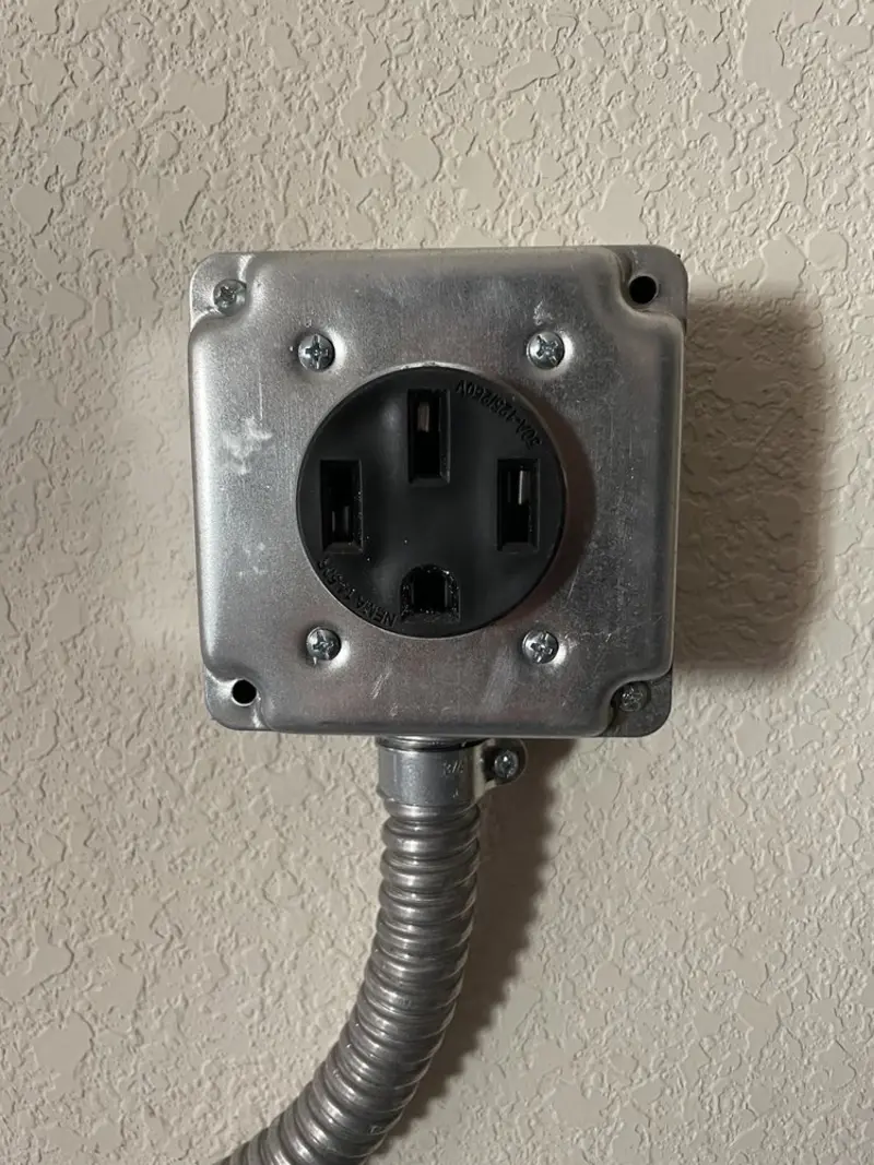 NEMA 14-50 outlet installed for Smart Home Electrical in Placentia